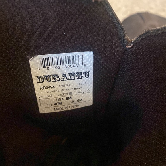 Durango Distressed Western Slouch Boots Size 8 - Picture 7 of 11